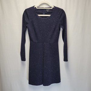 Madewell Women's Size 0 Dress Blue Long Sleeve Knee Length